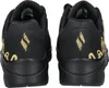 The back view of two black SKECHERS UNO women's sports shoes with gold accents. Voir les images du produit