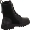 A side view of a black lace-up boot with a zipper. Produktbild-Vorschau