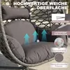 Avestar Outdoor-Schaukel-Hängesessel in Eiform mit weichem Produktbild-Vorschau 4