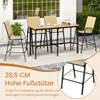 An outdoor patio scene with a bar table and stools. Podgląd zdjęcia produktu