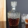 Elegancka kwadratowa karafka z korkiem do napojów Podgląd zdjęcia produktu 2