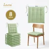 Lavea® Sitzkissen 40x40 cm - 8er Set,  mit Stoffbändern – Produktbild-Vorschau 2