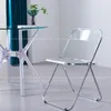 1er Set Acryl Klappstuhl,Lounge-Sessel,Besuchersstuhl,Weiß Produktbild-Vorschau 2