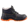 A black and orange winter work boot is shown against a white background. Produktbild-Vorschau