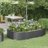 vidaXL Zvýšená posteľ Pozinkovaná oceľ 214x140x36 cm Náhľad obrázku produktu 2