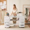 HOMCOM Klappbarer Nähtisch mit 2 Magnettüren und 4 Boxen, Produktbild-Vorschau 9