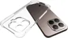 A clear phone case is shown next to a smartphone with a camera array. Produktbild-Vorschau