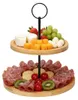 2-stöckige Etagere Bambus – Servierplatte für Obst, Snacks Produktbild-Vorschau 2