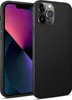 A black iPhone 13 Pro Max with a matte black protective case is shown from a diagonal angle, with the phone screen displaying a colorful abstract image. Produktbild-Vorschau