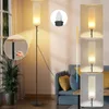 A floor lamp in a living room setting, with inset images showing different light settings and a close-up of the pull chain. Anteprima dell’immagine prodotto