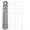 A roll of wire fencing is shown next to an unrolled section of the same fencing. Produktbild-Vorschau