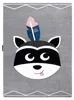 Kinderteppich PETIT RACCOON MUKKI WASCHBÄR grau Grau Produktbild-Vorschau 2