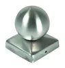 BURI 10x Edelstahl Pfostenkappe Kugel 90 x 90 mm Zaunkappe Produktbild-Vorschau 2
