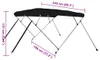 4-Bow Bimini-Top Schwarz 243x196x137 cm Produktbild-Vorschau 7