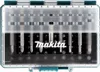 A close-up, top-down view of a Makita bit box containing various screwdriver bits. Podgląd zdjęcia produktu