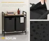 Roxlin Wäschekorb mit 2 Fächern – Wäschesammler mit Deckel Produktbild-Vorschau 4