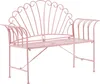 BELIANI 2-Sitzer Gartenbank mit Beistelltisch Rosa Eisen Produktbild-Vorschau 5