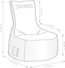 Sitzsack Swing Scuba 95 x 90 x 65 cm,  Anthrazit Swing Produktbild-Vorschau 6