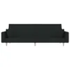 CLORIS Schlafsofa 2-Sitzer - mit 2 Kissen - Schwarz Stoff - Produktbild-Vorschau 5