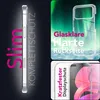 A collage of images showcasing a clear phone case with text overlays describing its features. Produktbild-Vorschau