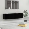 vidaXL TV-Schrank Schwarz 120x30x30 cm Holzwerkstoff Produktbild-Vorschau 1