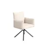 A single beige armchair with a black metal base is shown against a white background. Produktbild-Vorschau