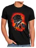 A man wearing a black t-shirt with an anime graphic print. Produktbild-Vorschau