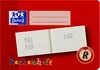 A red background with an open notebook, a logo, a label, and text. Voir les images du produit