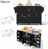 Carrello da cucina ad isola mobile Merax con piano di Anteprima dell’immagine prodotto 5