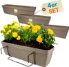 4er Set Blumenkasten Balkongeländer Balkon Blumenkasten Produktbild-Vorschau 1