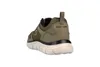 A rear-side view of a single athletic shoe. Produktbild-Vorschau