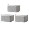 Three identical storage boxes are arranged in a staggered formation against a white background. Produktbild-Vorschau