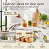 gouveo 24er Set Einmachgläser 100 ml rund mit Schraubdeckel Produktbild-Vorschau 2