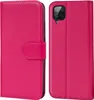 A pink flip case for a smartphone is shown from two angles, open and closed. Produktbild-Vorschau
