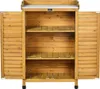 Gartenschrank aus Holz mit Rollen "Alexia" - 66 x 41 x 101 Produktbild-Vorschau 6