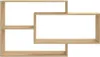 A wooden modular wall shelf unit against a white background. Náhľad obrázku produktu