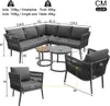 Modulares Gartensofa-Set aus PE-Rattan, wetterfest mit Produktbild-Vorschau 2