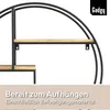 GADGY® Wandregal 42cm Rund Holz - Schweberegal Holz - Produktbild-Vorschau 4