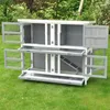 Hasenstall XL Linus faltbar grau 120x50x104 cm Produktbild-Vorschau 1