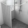 Barre de rideau de douche d'angle - forme en L - acier Voir les images du produit 5