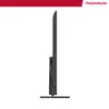 Side view of a black flat-screen television on a stand, against a white background. Produktbild-Vorschau