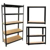 Kovový regál P9030, 180x90x30, nosnost 875 kg, černý Náhled obrázku produktu 2