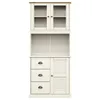 vidaXL Highboard VIGO Weiß 78x40x175 cm Massivholz Kiefer Produktbild-Vorschau 5