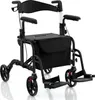 COSTWAY 2in1 Fauteuil roulant & déambulateur pliable & Voir les images du produit 1