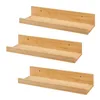 Wandregalset 'Gildeskål' 3er Set 40x13x7cm Bambus Produktbild-Vorschau 2