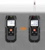 Two MAKA® wall scanners are shown on a tiled wall, with an orange arrow indicating movement from left to right. A cable is shown above the scanners. Podgląd zdjęcia produktu