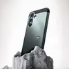 A green phone case with a kickstand is displayed on a textured, rocky surface against a white background. Podgląd zdjęcia produktu