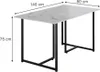 Esstisch Vicco Merido Schwarz/Marmor-Weiß 140 x 80 cm, Produktbild-Vorschau 2