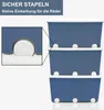3 Aufbewahrungsboxen mit Deckel und Rollen 50L - Produktbild-Vorschau 3