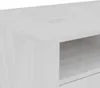 Close-up of a white wooden surface, likely part of a furniture item. Podgląd zdjęcia produktu